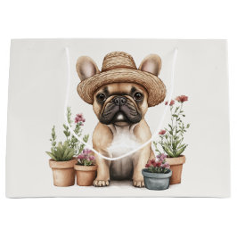 Französische Bulldoggen Gartenmöbel für Blume Große Geschenktüte