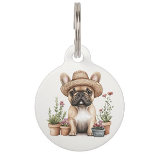 Französische Bulldoggen Gartenmöbel für Blume Haustiermarke