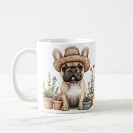 Französische Bulldoggen Gartenmöbel für Blume Kaffeetasse