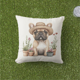 Französische Bulldoggen Gartenmöbel für Blume Kissen
