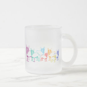 Französische Bulldoggen Geschenke Mattglastasse