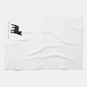 Französische Bulldoggen-Geschirrtuch 16" x 24" Küchentuch