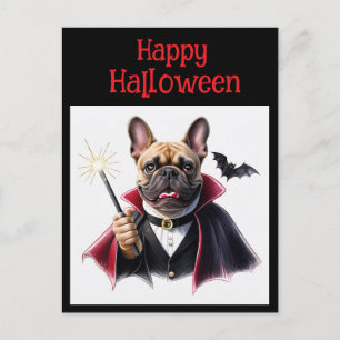  französische Bulldoggen Halloween French Bulldog Postkarte