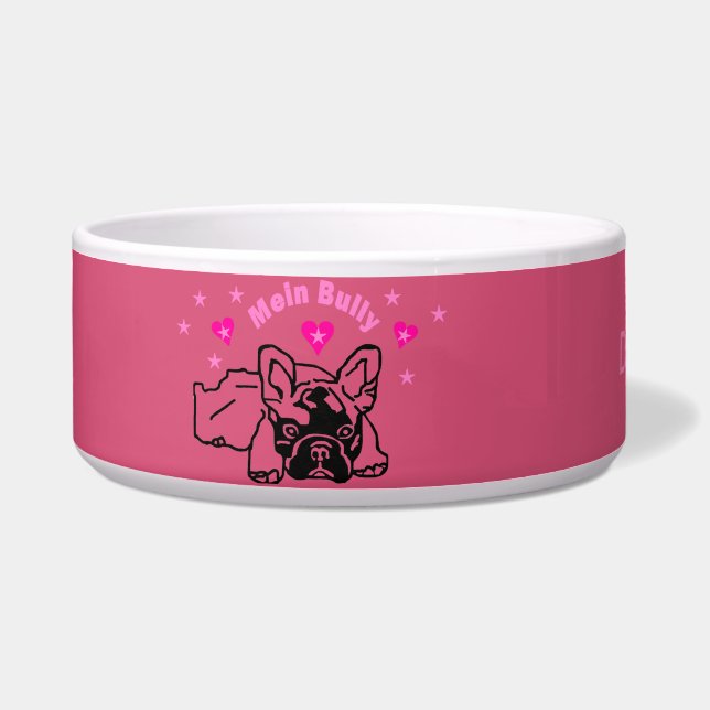 Französische Bulldoggen Herz French Bulldog  Napf (Vorderseite)