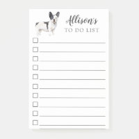 Französische Bulldoggen-Hund personalisiert Liste
