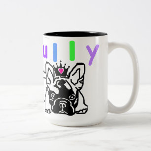 Französische Bulldoggen Kaffeebecher Zweifarbige Tasse