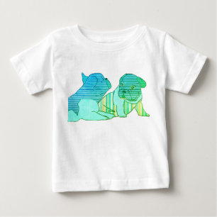 Französische Bulldoggen Kindershirt Baby T-shirt