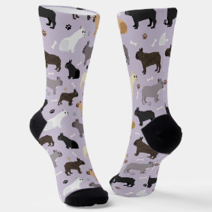 Französische Bulldoggen-Knochen und Paws-Socken Socken