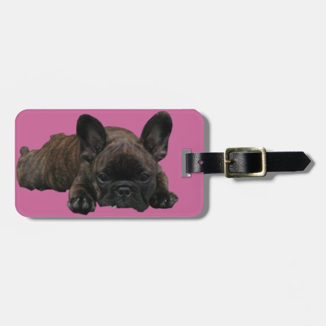 Französische Bulldoggen Kofferanhänger (Vorderseite horizontal)