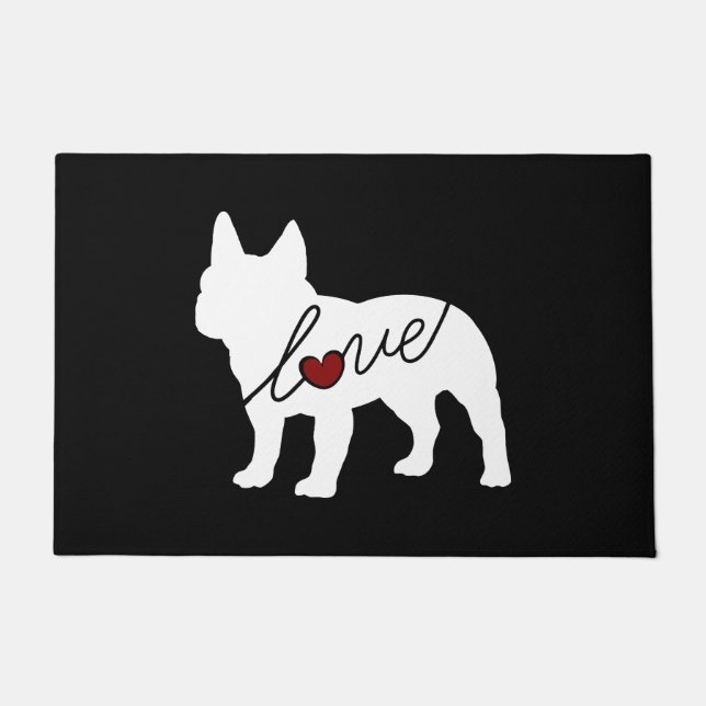 Französische Bulldoggen-Liebe Fußmatte (Vorderseite)