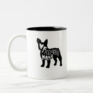 Französische Bulldoggen-Mama Frenchie Mutter-Cute Zweifarbige Tasse