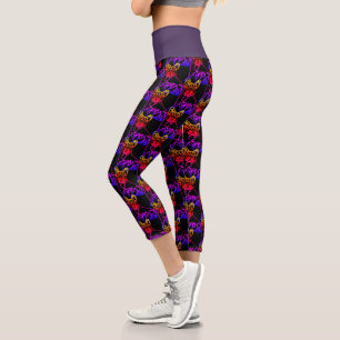 Französische Bulldoggen mit Herz French Bulldog Capri Leggings