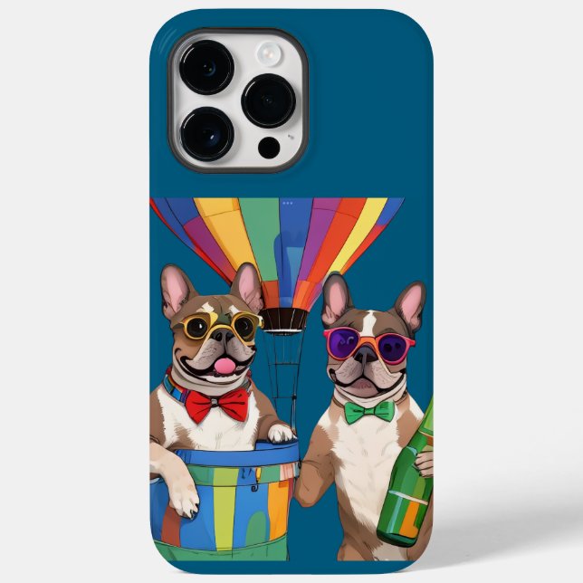 Französische Bulldoggen Neujahr French Bulldog Case-Mate iPhone Hülle (Rückseite)