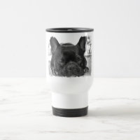 Französische Bulldoggen-Plastikreise-Tasse