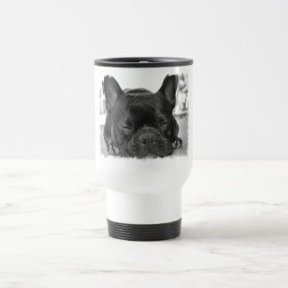 Französische Bulldoggen-Plastikreise-Tasse Reisebecher