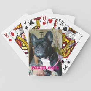Französische Bulldoggen-"Poker-Gesichts-" Spielkarten