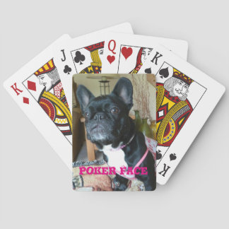Französische Bulldoggen-"Poker-Gesichts-" Spielkarten