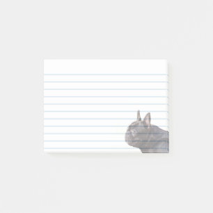 Französische Bulldoggen-Post-Itanmerkungen Post-it Klebezettel