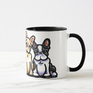 Französische Bulldoggen-Quartett Tasse