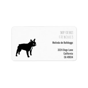 Französische Bulldoggen-Serie Cool Boy Adressaufkleber