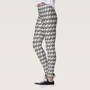 Französische Bulldoggen-Silhouette-Muster Leggings