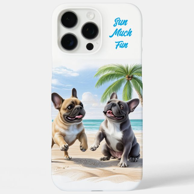 Französische Bulldoggen Strand French Bulldog Case-Mate iPhone Hülle (Rückseite)
