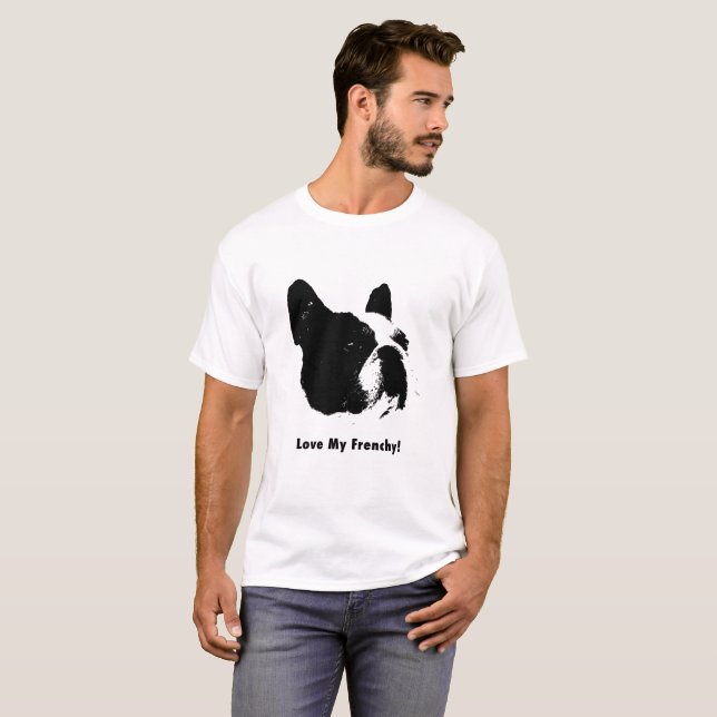 Französische Bulldoggen-T - Shirt-kundengerechter T-Shirt (Vorne ganz)