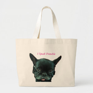 Französische Bulldoggen-Taschen-Tasche Jumbo Stoffbeutel