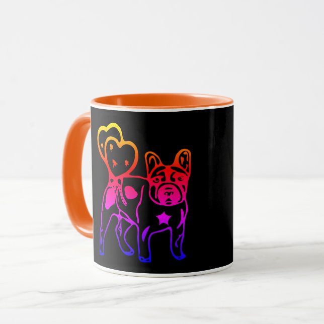 Französische Bulldoggen Tasse (Vorderseite Links)