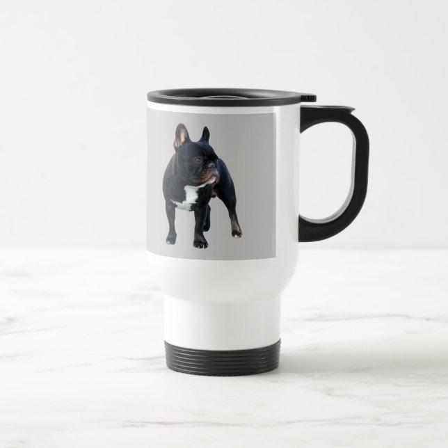 Französische Bulldoggen-Tasse Reisebecher (Rechts)