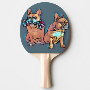 Französische Bulldoggen Tischtennis Schläger