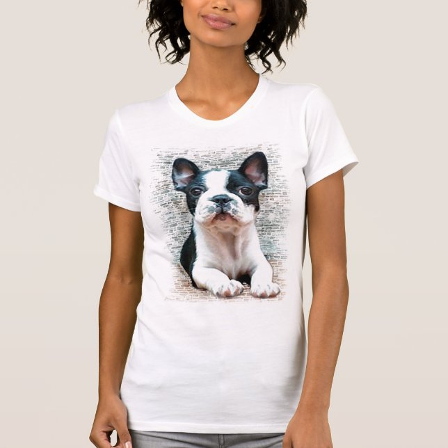 Französische Bulldoggen-Trägershirt T-Shirt (Vorderseite)