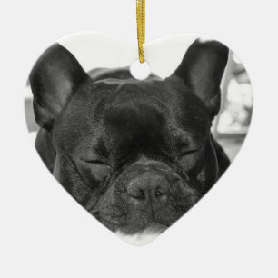 Französische Bulldoggen-Verzierung Keramik Ornament