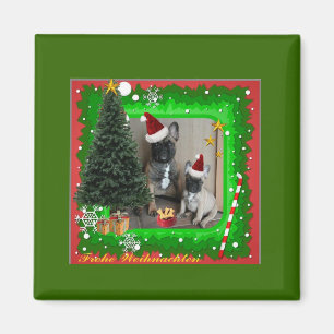 Französische Bulldoggen Weihnachten French Bulldog Magnet