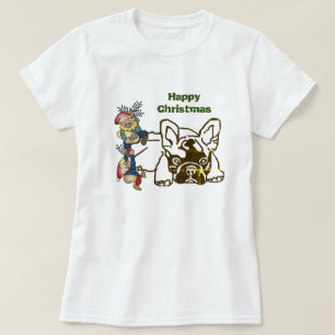 Französische Bulldoggen Weihnachten French Bulldog T-Shirt
