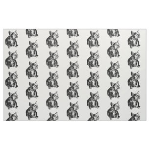 Französische Bulldoggen-Welpen-Gewohnheit gekämm Stoff