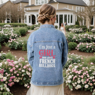 Französische Bulldoggen Zitat Jeansjacke