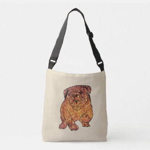 Französische Bulldogin-Art-Überdrucktasche Tragetaschen Mit Langen Trägern