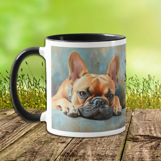 Französische Bulldogin-Impressionistin Tasse (Von Creator hochgeladen)