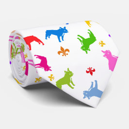 Französische Bulldogs farbig Krawatte