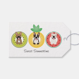 Französische Bulldogs in Fruit Pool Floating Muste Geschenkanhänger
