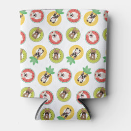 Französische Bulldogs in Fruit Pool Floating Muste Selters Dosenkühler