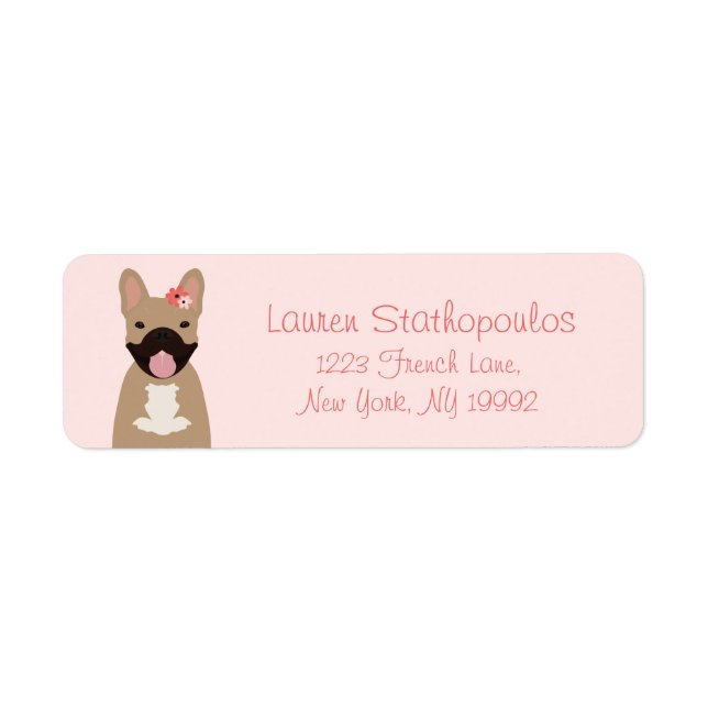 Französische Bulldogs lächeln Blume pink (Vorne)