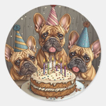 Französische Bulldogs Party Hats
