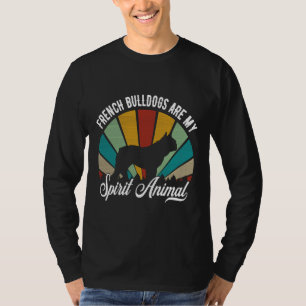 Französische Bulldogs sind mein Geist, Tier Retro T-Shirt