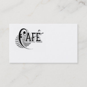 Französische Café-Logos für antike Kaffeekarten Visitenkarte