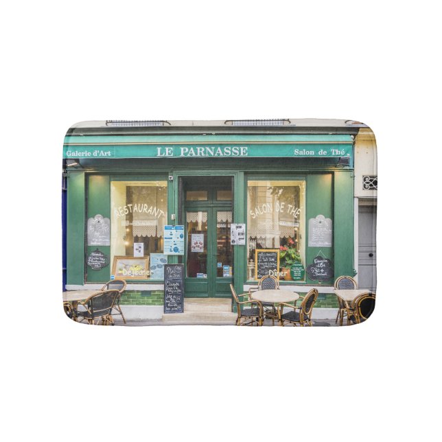 Französische Cafés: Versailles gemütliche Szene. Badematte (Vorderseite)