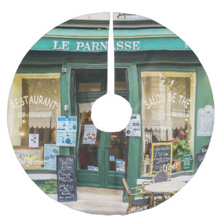 Französische Cafés: Versailles gemütliche Szene. Polyester Weihnachtsbaumdecke