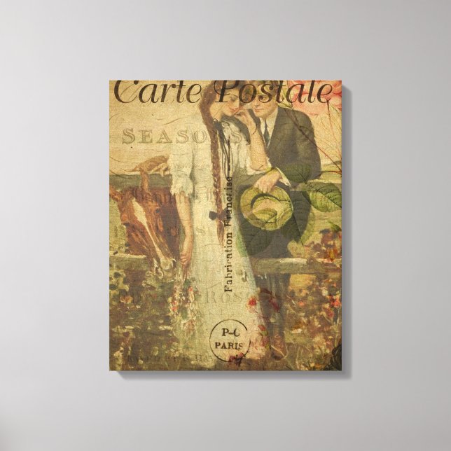Französische "Carte Postale" Leinwanddruck (Vorderseite)