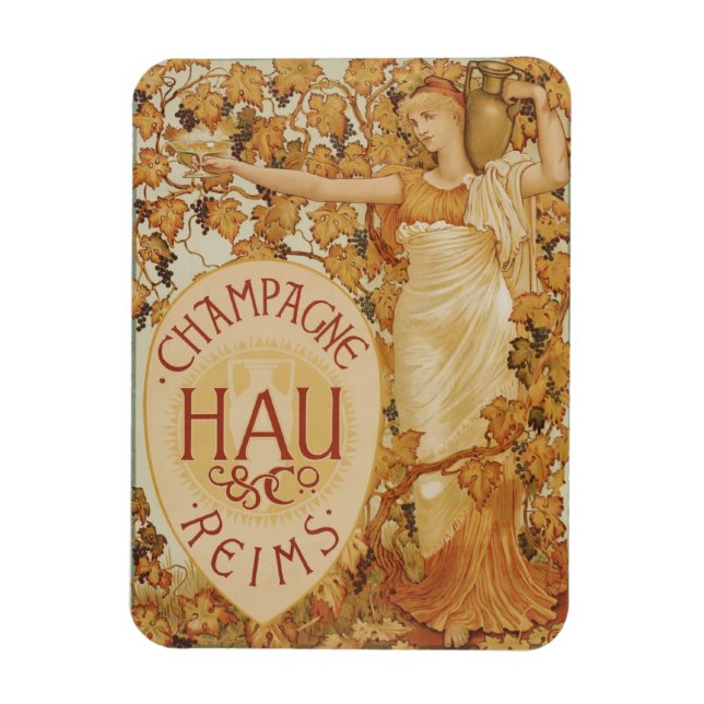 Französische Champagnerwerbung Magnet (Vertikal)